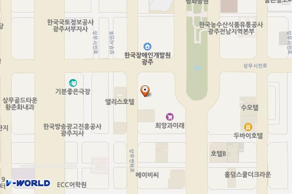 골든유토피아 위치 지도 — 전남광주통합특별시 서구 상무연하로 72 (치평동)