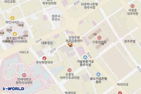 롯데주차장 위치 지도 — 강원특별자치도 원주시 무실로12번길 45