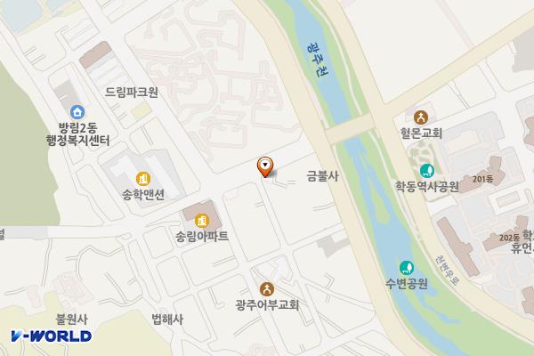 윤가네 나주곰탕 위치 지도 — 전남광주통합특별시 남구 천변좌로566번길 5
