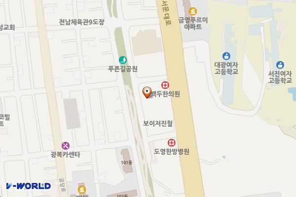 진월점 기아오토큐 위치 지도 — 전남광주통합특별시 남구 서문대로 737-3