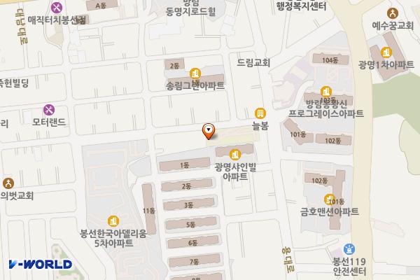 방림1어린이공원화장실 위치 지도 — 전남광주통합특별시 남구 용대로183번길 9