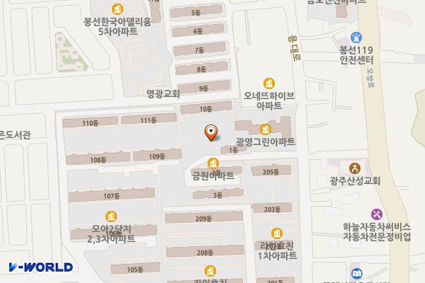 방림3어린이공원화장실 위치 지도 — 전남광주통합특별시 남구 용대로 149-14