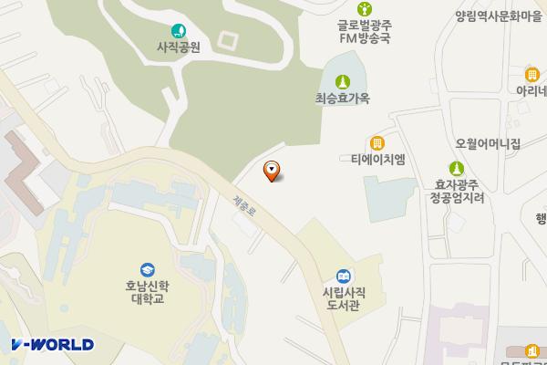 양림미술관(유진벨선교기념관) 위치 지도 — 전남광주통합특별시 남구 제중로 70
