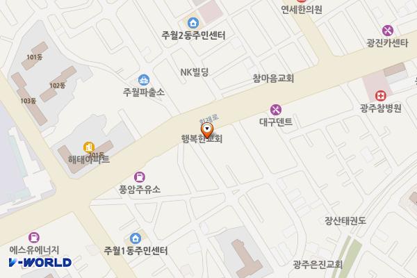 워시존 셀프세차장 위치 지도 — 전남광주통합특별시 남구 회재로1218번길 3