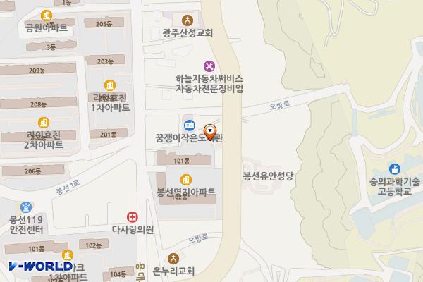 봉선셀프세차클럽 위치 지도 — 전남광주통합특별시 남구 오방로 31