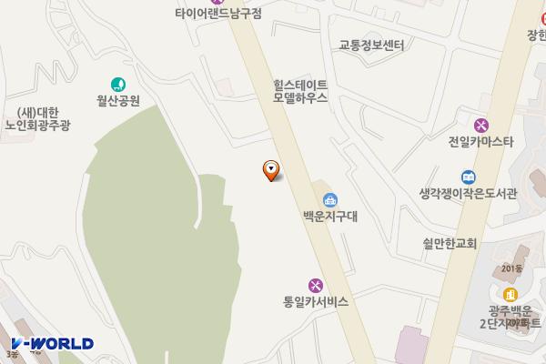 남구장애인종합복지관 위치 지도 — 전남광주통합특별시 남구 월산로 33