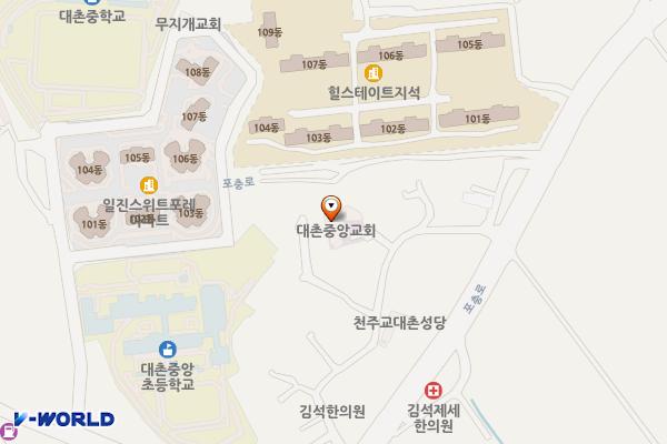 대촌중앙교회 위치 지도 — 전남광주통합특별시 남구 하지석길 21-5