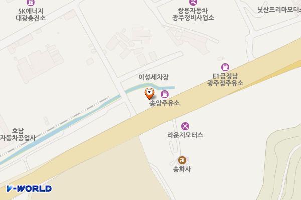 유천 타이어 위치 지도 — 전남광주통합특별시 남구 서문대로 477