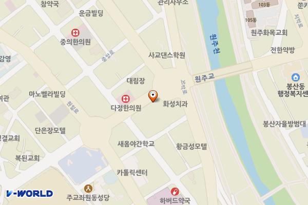 성지병원주차장 위치 지도 — 강원특별자치도 원주시 중앙로 38-2