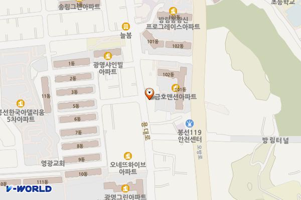 라인카서비스 위치 지도 — 전남광주통합특별시 남구 용대로 170