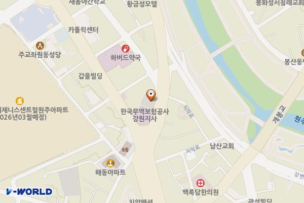광진주차장 위치 지도 — 강원특별자치도 원주시 치악로 1817