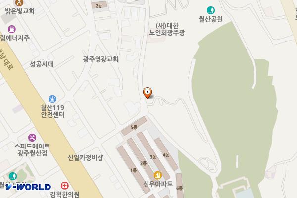 월산근린2화장실 위치 지도 — 전남광주통합특별시 남구 대남대로308번길 20