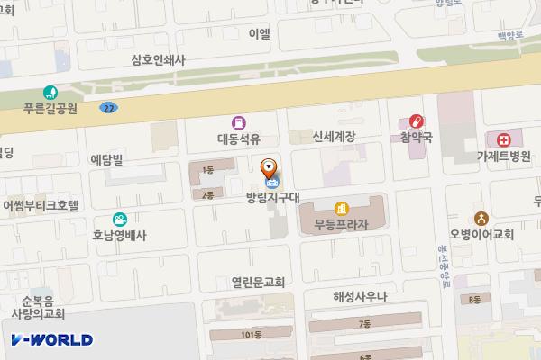 방림지구대 위치 지도 — 전남광주통합특별시 남구 대남대로 149번길 8