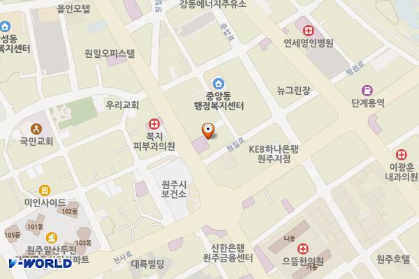 원일주차장 위치 지도 — 강원특별자치도 원주시 학성동 207-20