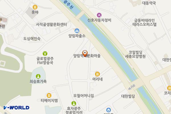 양림마을 이야기관 위치 지도 — 전남광주통합특별시 남구 남구 서서평길 7