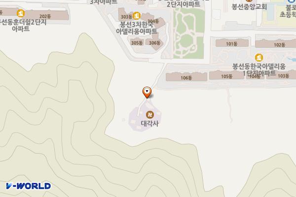 제석산대각사화장실 위치 지도 — 전남광주통합특별시 남구 제석로80번안길 33