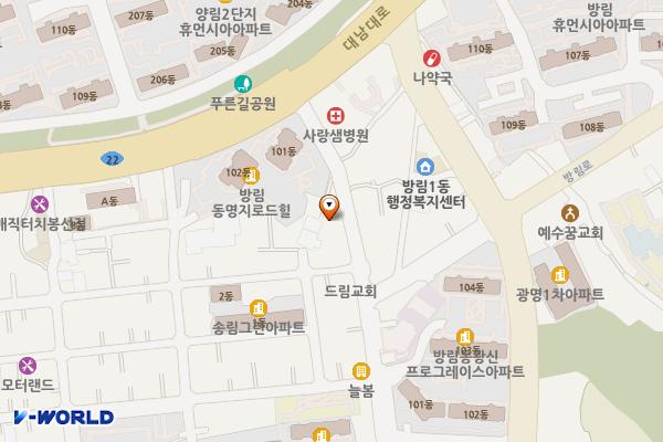 늘푸른자동차공업사 위치 지도 — 전남광주통합특별시 남구 용대로 199