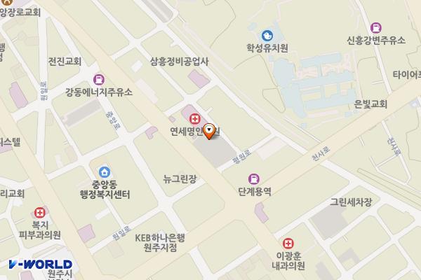 강원주차장 위치 지도 — 강원특별자치도 원주시 학성동 202-2