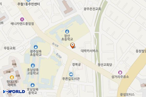 통합·거점경로당 위치 지도 — 전남광주통합특별시 남구 회서로 37