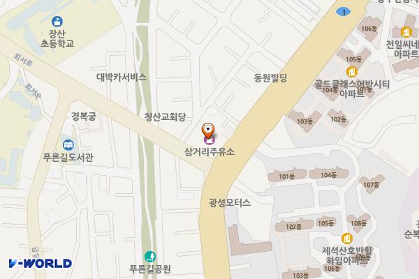 삼거리주유소 위치 지도 — 전남광주통합특별시 남구 서문대로781