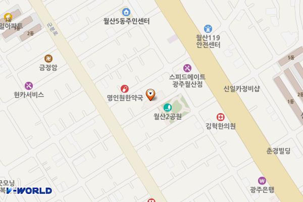 광주남부교회 위치 지도 — 전남광주통합특별시 남구 군분로62번길 7