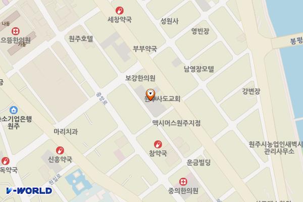 매일주차장 위치 지도 — 강원특별자치도 원주시 중앙동 91-3