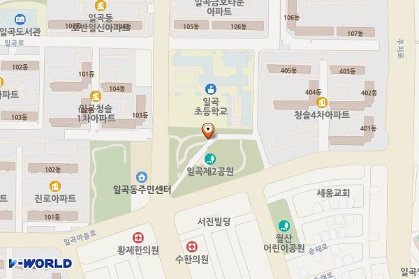 일곡제2근린공원(중앙초교옆) 위치 지도 — 전남광주통합특별시 북구 설죽로 526 (일곡동)