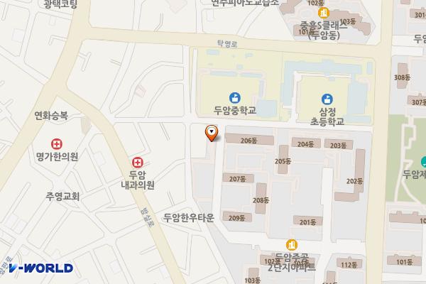 송학어린이공원 위치 지도 — 전남광주통합특별시 북구 삼정로 7 (두암동)
