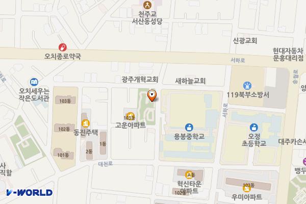 고운어린이공원 위치 지도 — 전남광주통합특별시 북구 서하로274번길 16 (오치동)