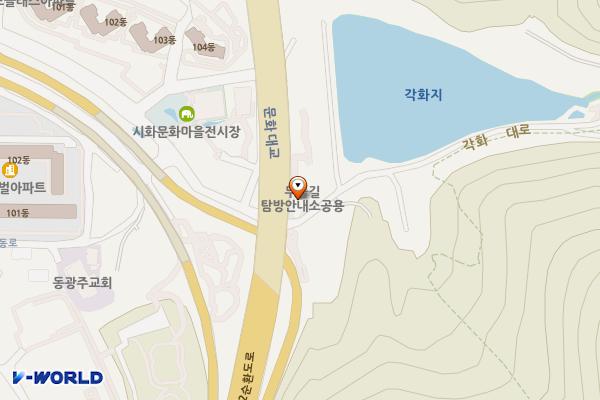 시화문화마을 위치 지도 — 전남광주통합특별시 북구 각화대로 103-5 (각화동)