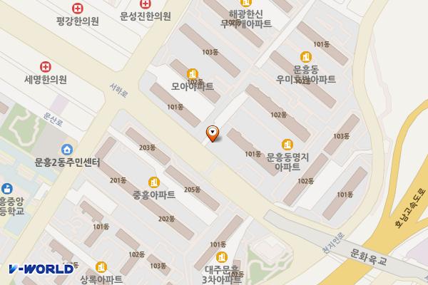 느티나무어린이공원 위치 지도 — 전남광주통합특별시 북구 서하로 407 (문흥동)