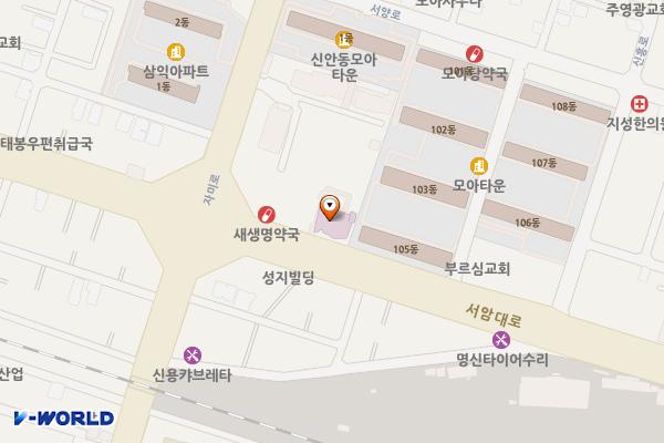 효창요양병원 위치 지도 — 전남광주통합특별시 북구 서암대로 187(신안동)