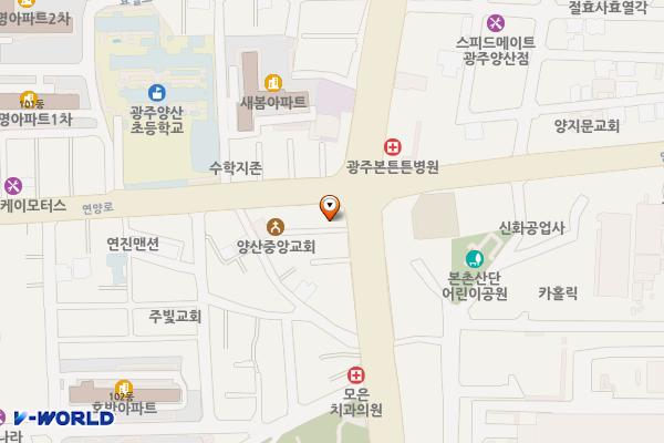 광주양산동우체국 위치 지도 — 전남광주통합특별시 북구 하서로 349(양산동)