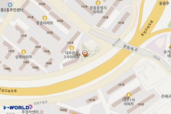 백일홍어린이공원 위치 지도 — 전남광주통합특별시 북구 천지인로 241 (문흥동)