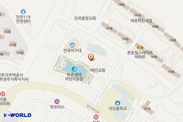 본촌생태어린이공원 위치 지도 — 전남광주통합특별시 북구 본촌마을길 136(본촌동)
