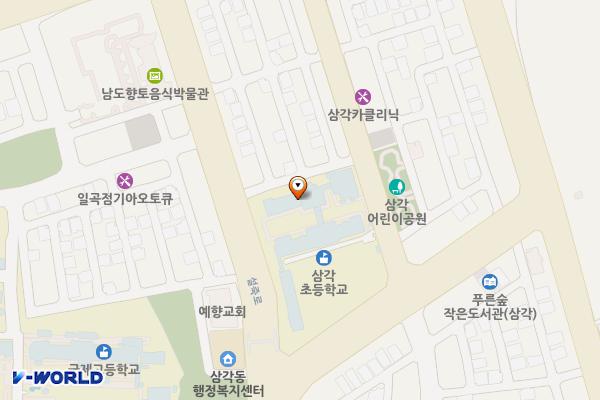 삼각어린이공원 위치 지도 — 전남광주통합특별시 북구 송해로 21(삼각동)