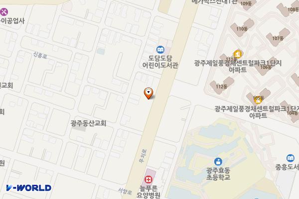 중흥신용협동조합 위치 지도 — 전남광주통합특별시 북구 우치로 35(중흥동)