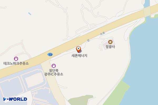 지에스칼텍스㈜ 북광주IC주유소 위치 지도 — 전남광주통합특별시 북구 삼소로 330(월출동)