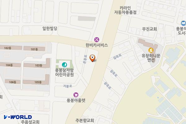 지에스칼텍스㈜ 용봉천주유소 위치 지도 — 전남광주통합특별시 북구 설죽로 183(용봉동)