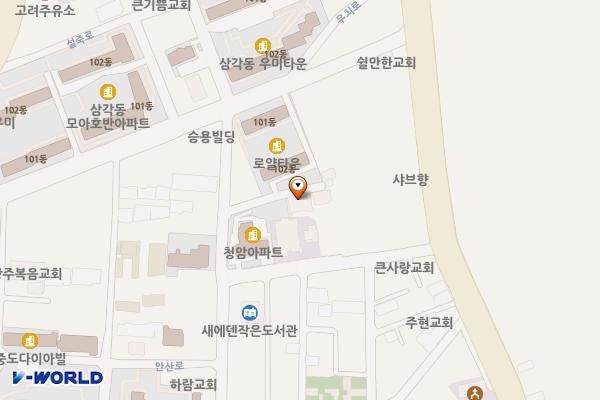 천주교오치동성당 위치 지도 — 전남광주통합특별시 북구 우치로311번길 12(오치동)