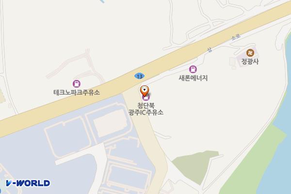 첨단북광주IC주유소 위치 지도 — 전남광주통합특별시 북구 삼소로 318(월출동)