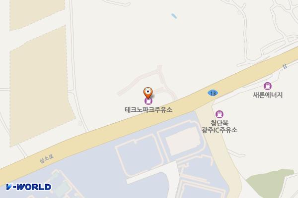 테크노파크주유소 위치 지도 — 전남광주통합특별시 북구 삼소로 307(월출동)