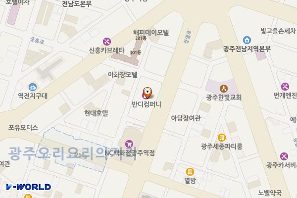 평화셀프주유소 위치 지도 — 전남광주통합특별시 북구 경열로 257(신안동)