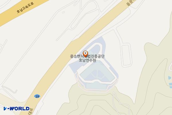 호남연수원(청년창업사관학교) 위치 지도 — 전남광주통합특별시 북구 동문대로456번길 40, 중소벤처기업진흥공단호남연수원 (장등동)