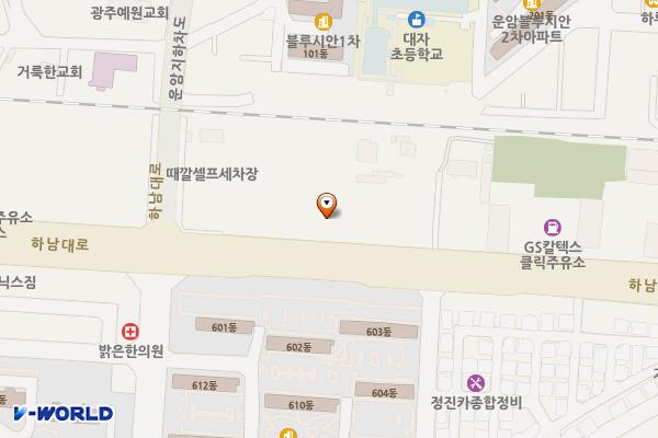 워시홀 빛고을점 위치 지도 — 전남광주통합특별시 북구 하남대로 723(운암동)