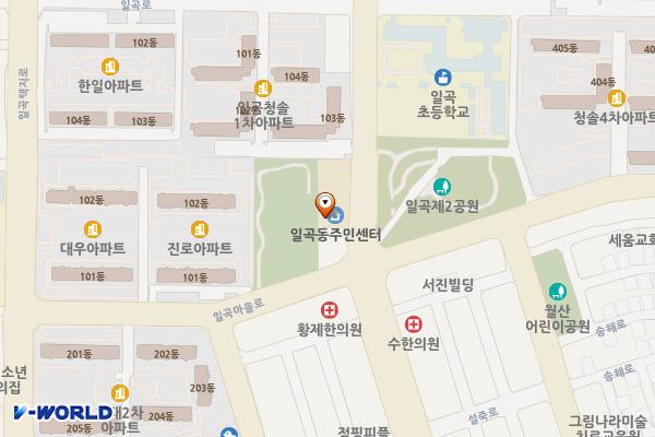일곡동 행정복지센터 위치 지도 — 전남광주통합특별시 북구 설죽로 525(일곡동)