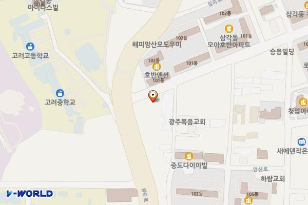 아람식자재마트 오치점 위치 지도 — 전남광주통합특별시 북구 설죽로 366 (오치동)