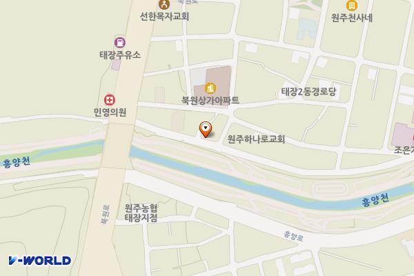 북원상가 공영주차장 위치 지도 — 강원특별자치도 원주시 태장둔치길 11