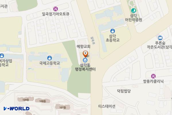 삼각동 행정복지센터 위치 지도 — 전남광주통합특별시 북구 설죽로 447(삼각동)