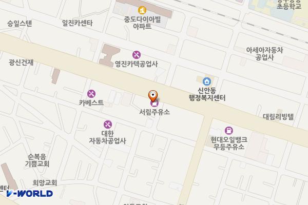 서림주유소 위치 지도 — 전남광주통합특별시 북구 무등로 126(신안동)